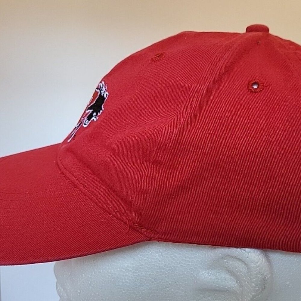 Adult Red Acrylic Rough Riders Adjustable Strap Baseball‎ Cap Hat - Picture 4 of 7